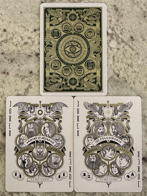 Magical playing cards of lotr